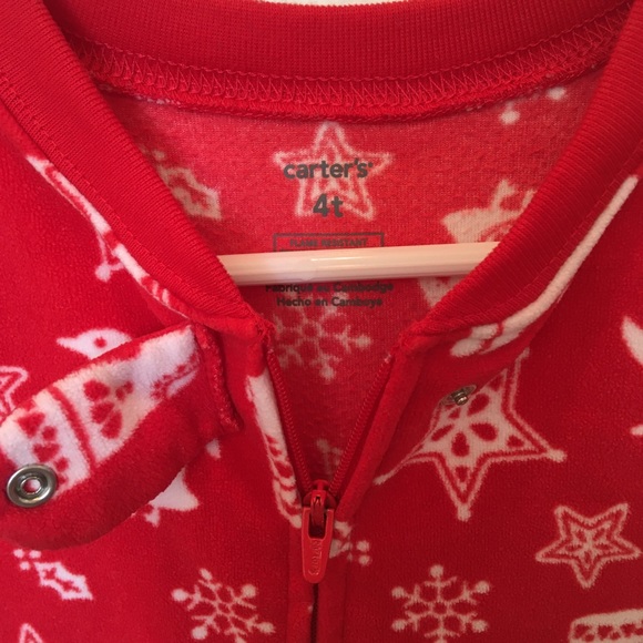 Carter’s Long-Sleeved Christmas 1-Piece Fleece Footie PJs - Picture 4 of 4
